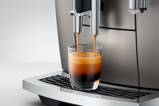 Jura E8 Αυτόματη Μηχανή Espresso 1450W Πίεσης 15bar με Μύλο Άλεσης Midnight Silver 15712