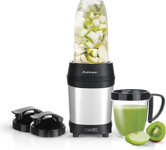 Rohnson Μπλέντερ με Πλαστική Κανάτα 950 ml 1200W Ασημί R-5610