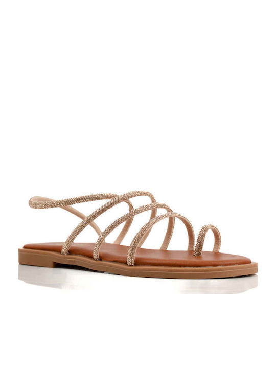 Bronze Leather Sandals Special Lacing
