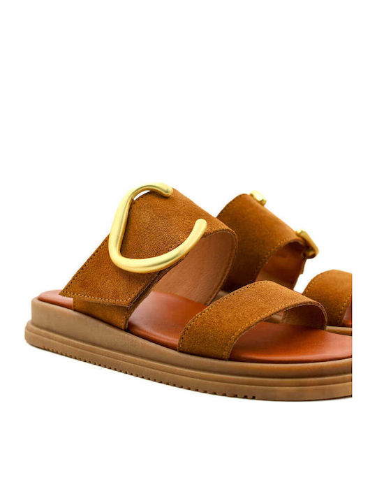 Ταμπά Flatform Παντόφλες Χρυσό Μεταλλικό Στοιχείο