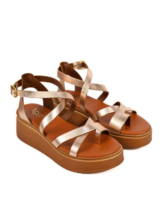 Бронзови Made In Greece Flatforms Множество Каишки