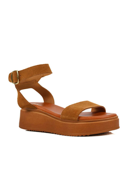 Ταμπά Δερμάτινα Flatforms Φαρδύ Λουρί Αγκράφα