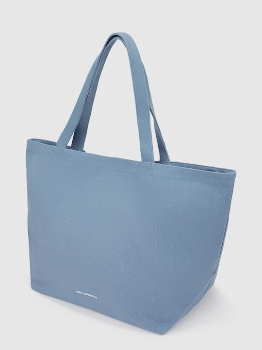 Stoff Damen Shopper Handtasche Hellblau
