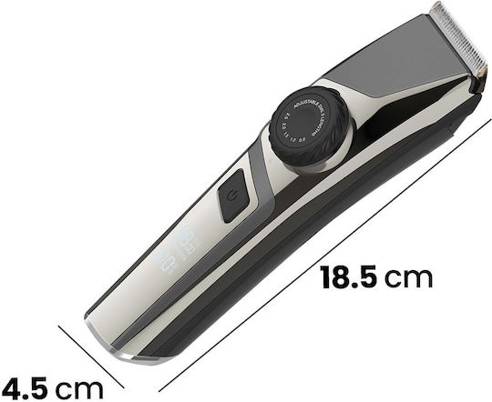 Avizar Wiederaufladbarer 5w Kabelloser Rasentrimmer Ipx6 LED-Anzeige Einstellrad Grau
