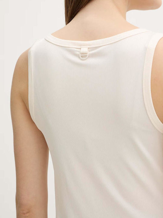 Damen Bluse Ärmellos Ecru