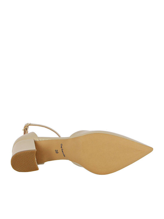 Leather Pink Medium Heels