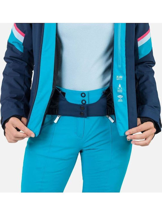 Μακρύ Γυναικείο Μπουφάν για Χειμώνα Navy Blue