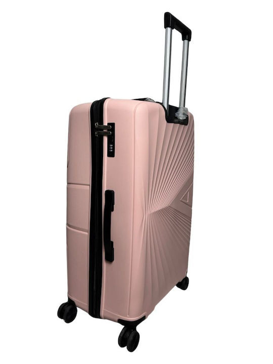 Reise Koffer Hart Rosa Mit 4 Räder Set 3 Stück