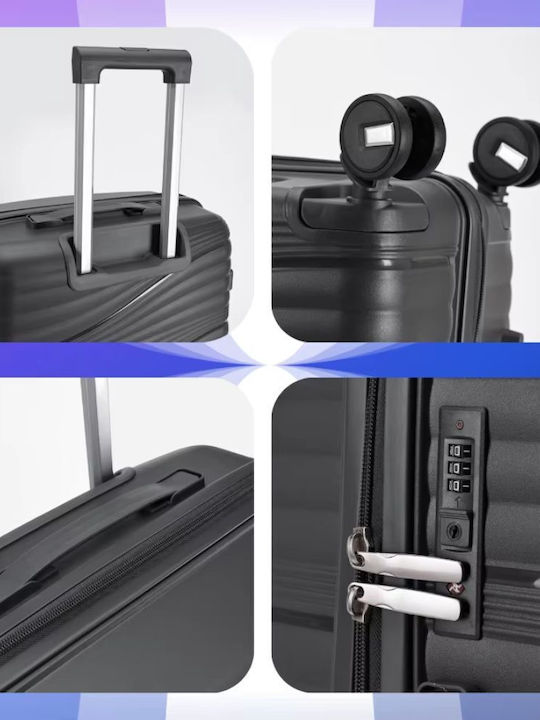 Hard Travel Suitcases Rose Gold with 4 Wheels Set of 3 Pieces