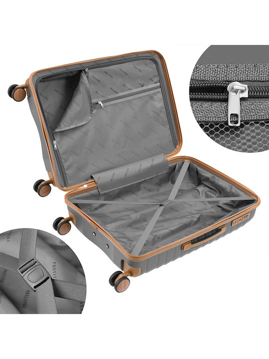 Provitera Reisekoffer Hartschalen Gray mit 4 Räder Set 4Stück