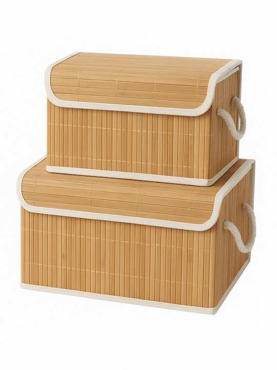 keleman Decorative Basket Fabric with Lid 37x27x22cm