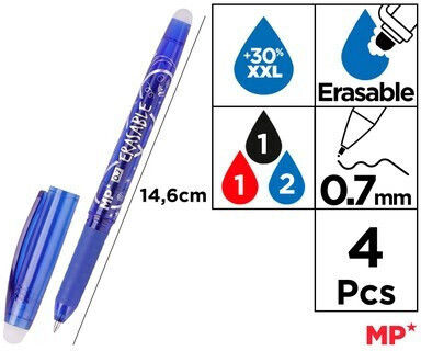 MP Set Stifte Dauerhaft Pe217-4 Lösbar 0,7 mm Verschiedene Farben 4 Stück 8435721030371
