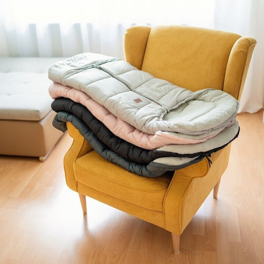 Petite & Mars Universal Sac de picioare pentru cărucior Impermeabil Gri cu căptușeală Fleece 100x48εκ.