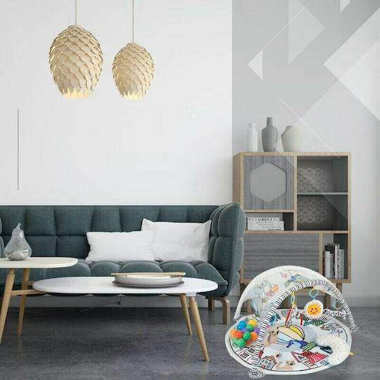 Qmini Covoraș de Activități cu Muzică Multicolor pentru 0++ Luni (Lxl) 85x85cm