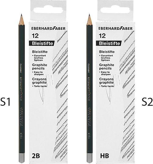 Молив Зелен За Чертане 2B HB Пак=12 Бройки Faber 511332 511330 S1 1 Пак 60-634