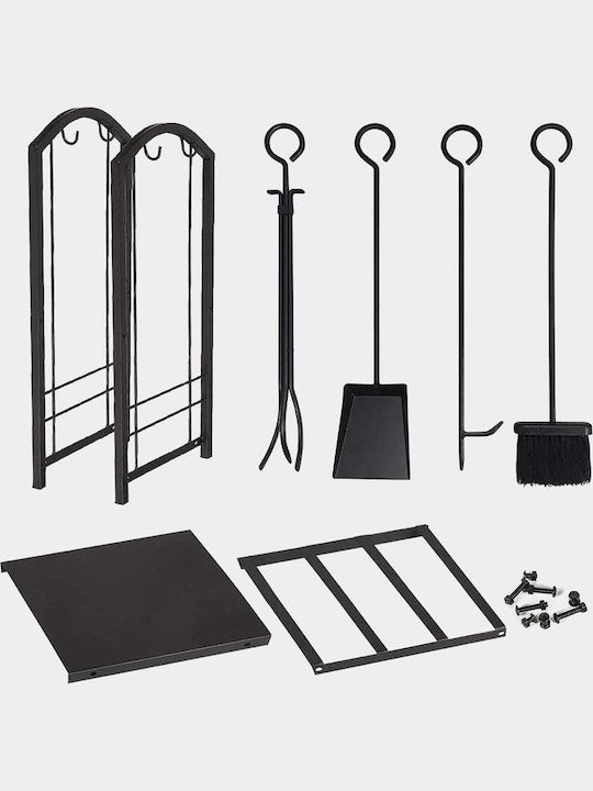 keleman Metallisch Regal Holzlagerung 40x30x74cm