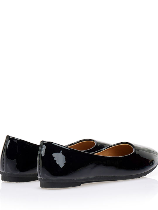 Women's Ballerina Shoes In Black Patent Leather