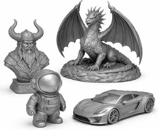 Filament Pentru Imprimante 3D HS-PLA 1,75mm Imprimare Rapidă Gri 1kg 1 Buc (Bobină)