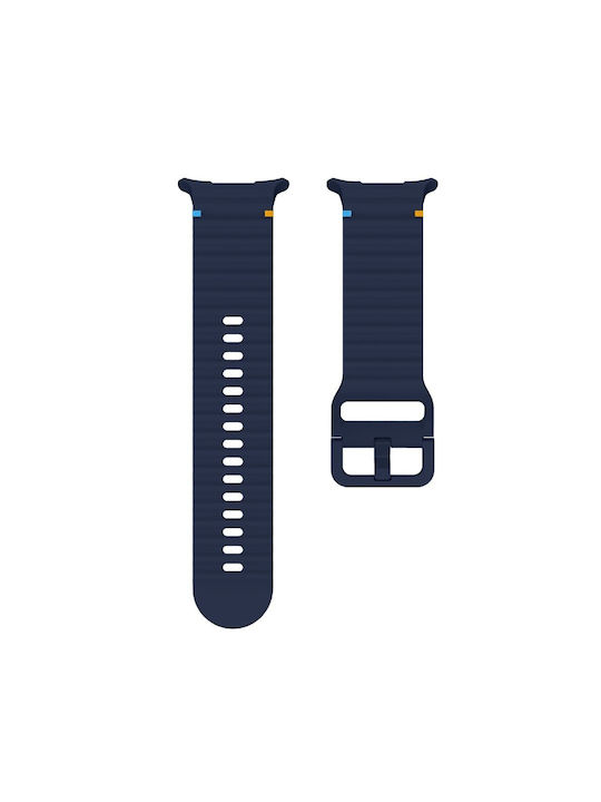 Samsung Galaxy Watch Ultra 2025 47mm Kalebol Silicone Strap Wavy Design Midnight Blue