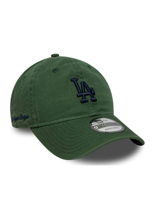 New Era 9twenty La Dodgers Mlb Washed Script Dark Green Cap