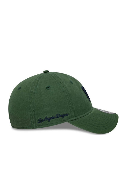 New Era 9twenty La Dodgers Mlb Washed Script Dark Green Cap