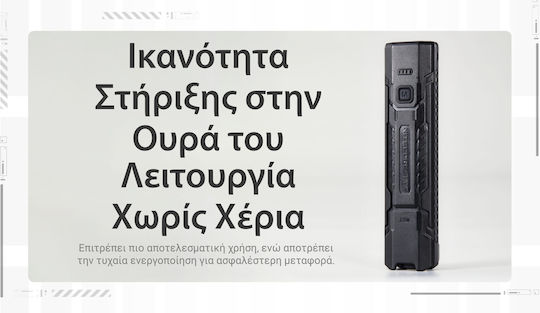 NiteCore Φακός LED με Μέγιστη Φωτεινότητα 1500lm