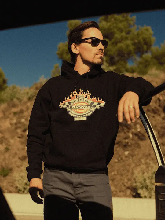 Herren Sweatshirt mit Kapuze Schwarz