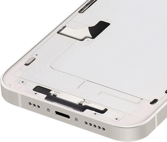 Clappio Complete Chassis Iphone 14 Rear Glass Camera Lenses White