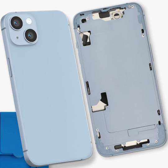 Clappio Complete Chassis Iphone 14 Rear Glass Camera Lenses Blue