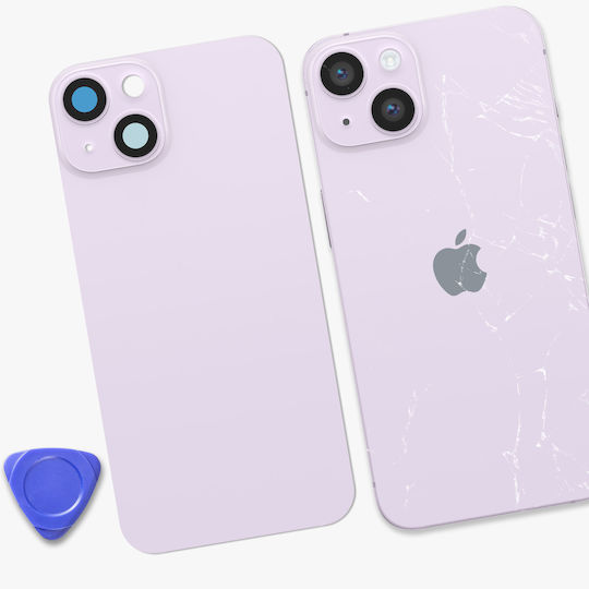 Clappio Battery Cover Iphone 14 Adhesive Integrated Magsafe Module Light Purple