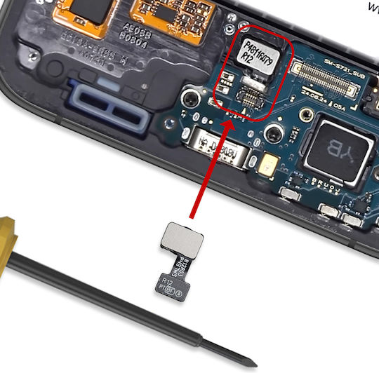 Cititor De Amprentă Digitală De Înlocuire Clappio Galaxy S24 FE S25 FE Negru
