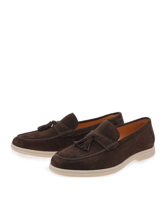 Leather Men's Loafers in Brown Colour