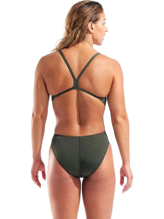 Arena Challenge Solid Sport Badeanzug Dunkel Sage/Schockpink