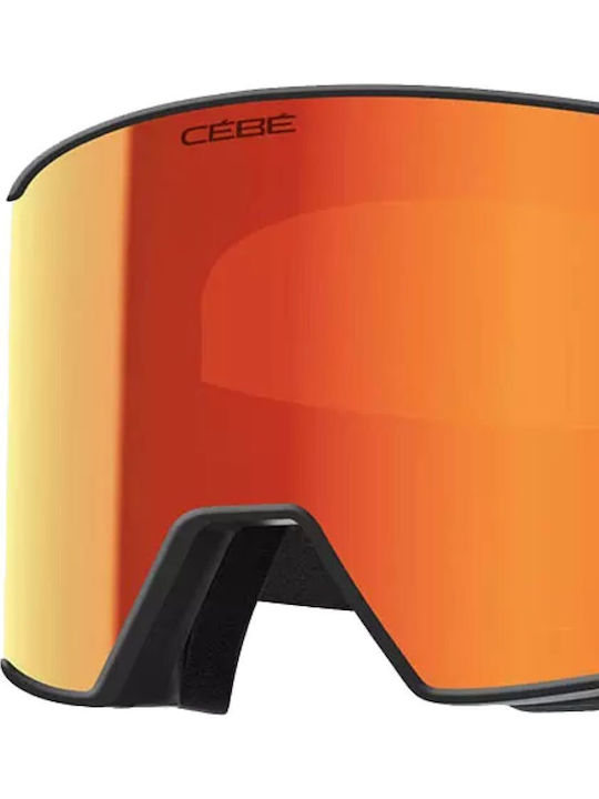 Cebe Μάσκα Σκι & Snowboard Ενηλίκων Μαύρη με Φακό σε Μαύρο Χρώμα Cebe Μάσκα Σκι & Snowboard Ενηλίκων Μαύρη με Φακό σε Μαύρο Χρώμα