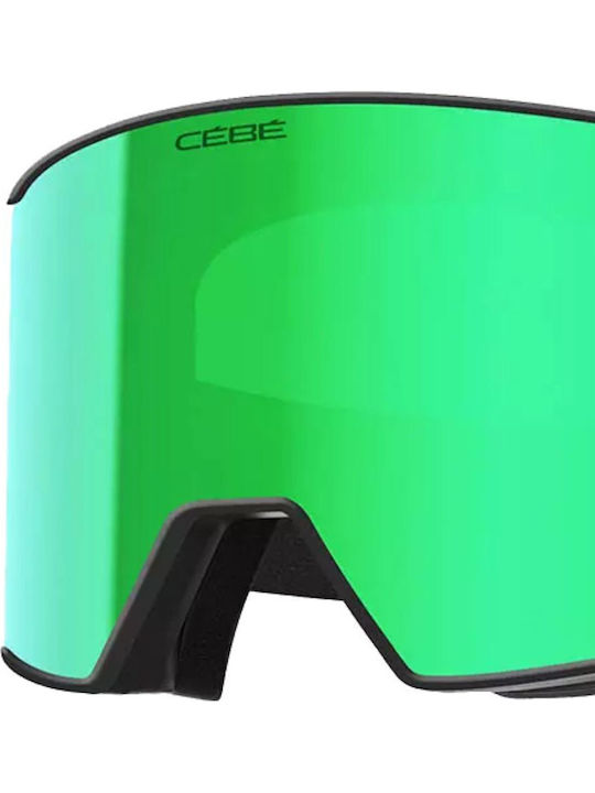 Cebe Μάσκα Σκι & Snowboard Ενηλίκων Μαύρη με Φακό σε Μαύρο Χρώμα Cebe Μάσκα Σκι & Snowboard Ενηλίκων Μαύρη με Φακό σε Μαύρο Χρώμα