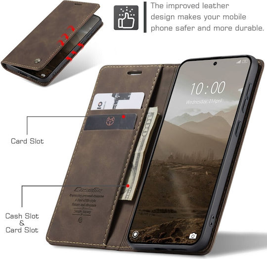 Caseme 013 Retro Θήκη Βιβλίο Coffee Xiaomi Redmi Note 15 Pro Plus 5g/poco M8 Pro 5g