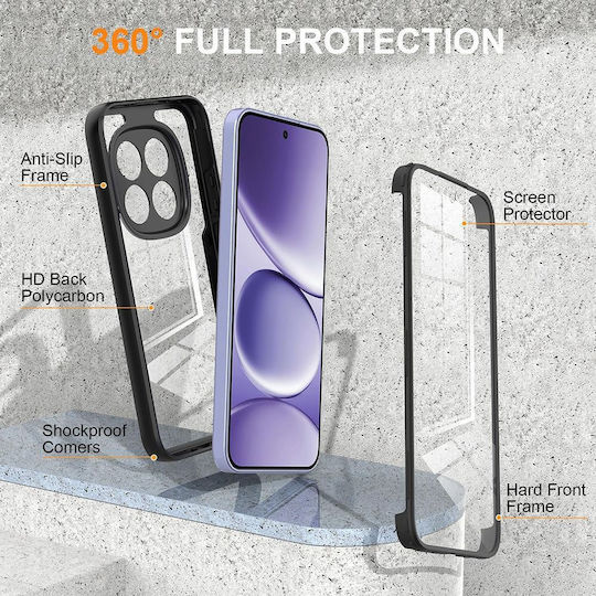 Techsuit ColorVerse 360 Full Cover Silicone Set with Tempered Glass Black (Redmi Note 15 Pro+ / Poco M8 Pro)