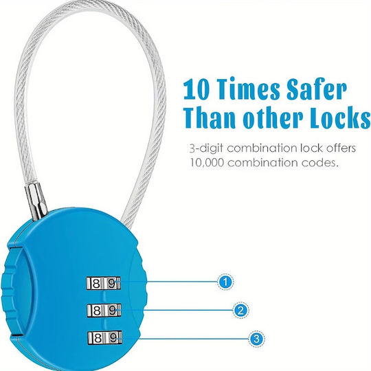 My Choice Padlock with Combination Wire Rope