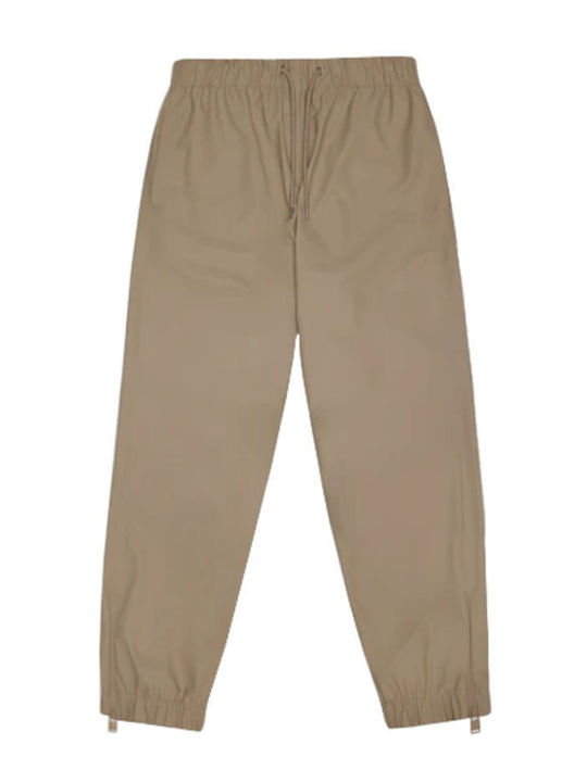 Damen Stoff Hose mit Gummizug Beige