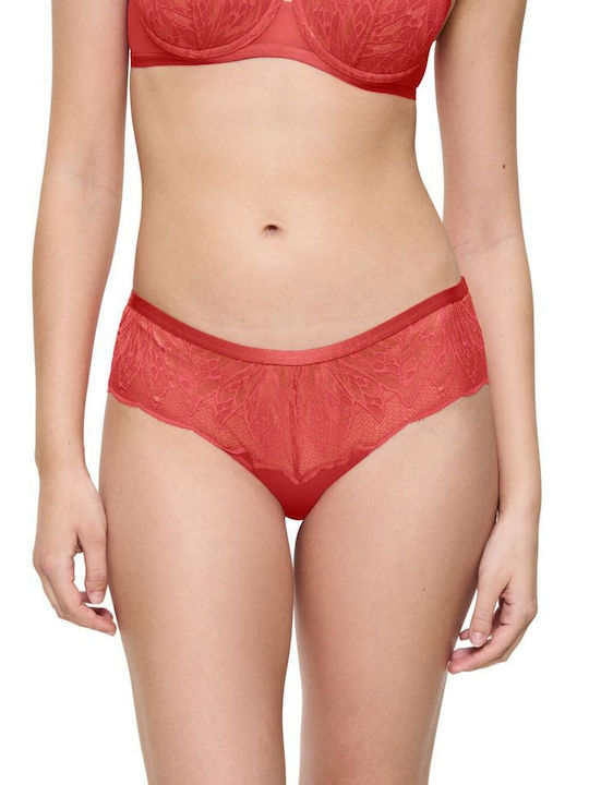 Women's Slip with Lace Red Coral