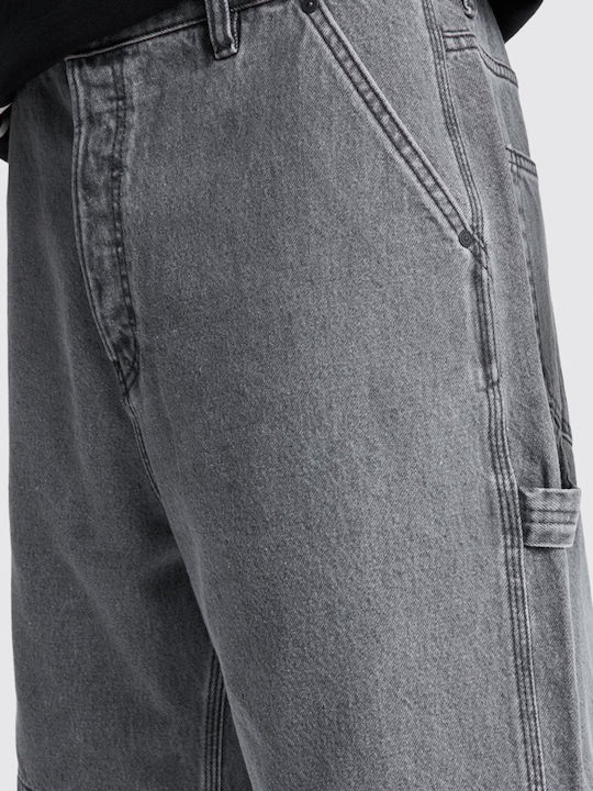 Baggy Herren Shorts Denim Grau