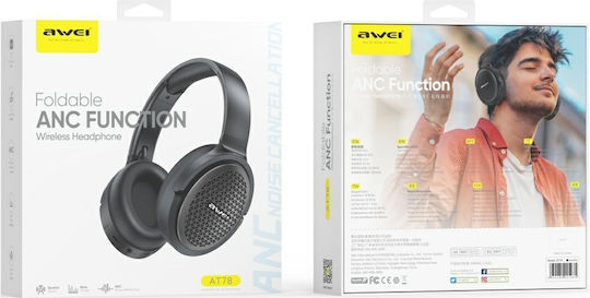 Awei AT78 Wireless / Wired Over Ear Headphones with 50 Hours Playing Time Black