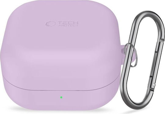 Tech-protect Силиконов Калъф с Кука Съвместим със Samsung Galaxy Buds 4 4 Pro Лилав