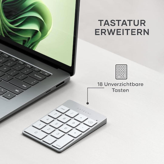 Satechi Slim Tastatură Numerică Wireless Bluetooth Argintie