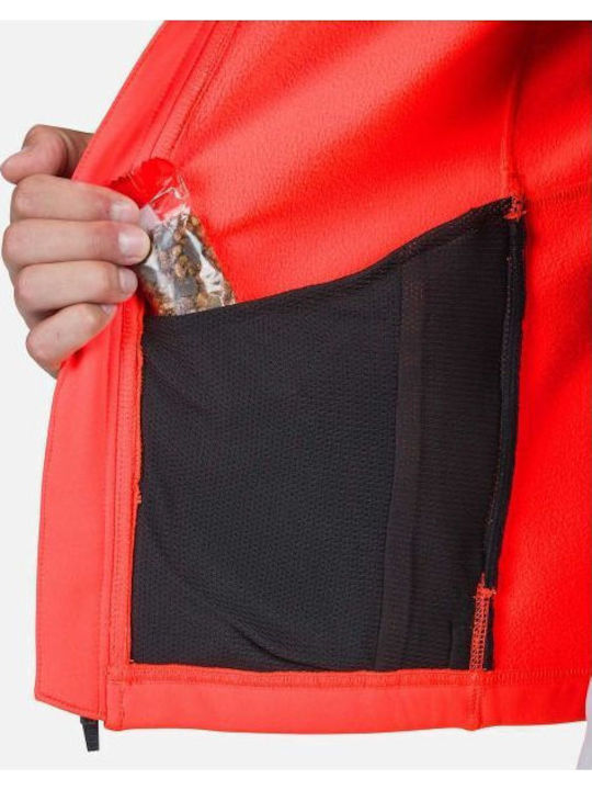 Men's Fleece Jacket with Hood Red