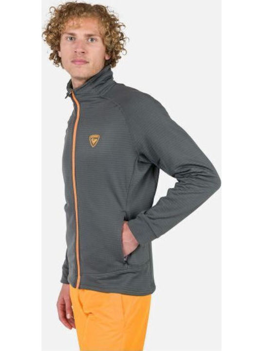 Ανδρική Ζακέτα Fleece με Κουκούλα Gray