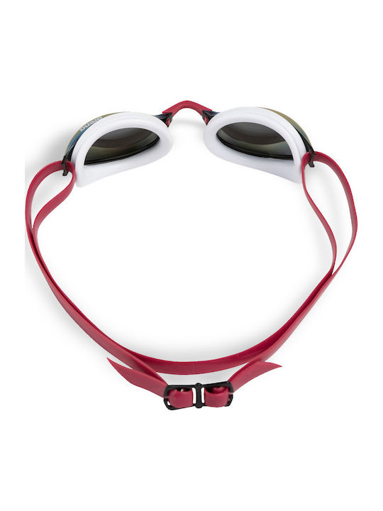 Arena Python Swimming Goggles Adults with Anti-Fog Lenses Red