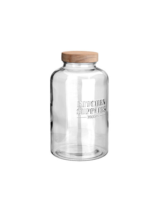 Estia Allure Vase General Use with Lid Glass Transparent 3500ml