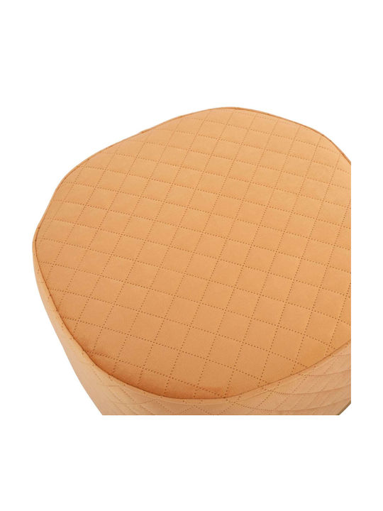 Stool For Living Room Upholstered with Velvet Gold 42x42x38cm
