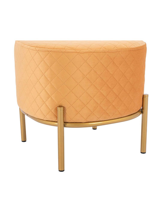 Stool For Living Room Upholstered with Velvet Gold 42x42x38cm